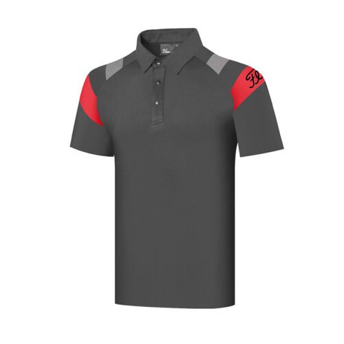 Golf clothing short sleeved men's summer outdoor sports polo shirt fashionable splicing quick drying breathable golf - Image 3