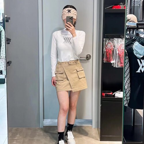 Golf Wear Long sleeved Women's Fashionable Solid color Versatile Top - Image 8