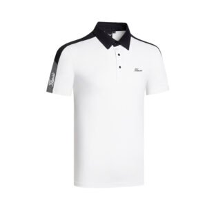Men's Solid color Polo Shirt High-quality Stand up Collar Outdoor Sports Golf Top
