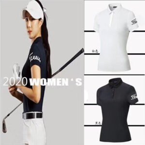 Golf Women's Solid Color Fashion Top Summer Sports Breathable Golf Top