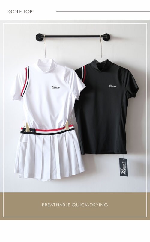 Golf clothing women's top outdoor sports casual round neck top breathable comfortable golf new style - Image 2