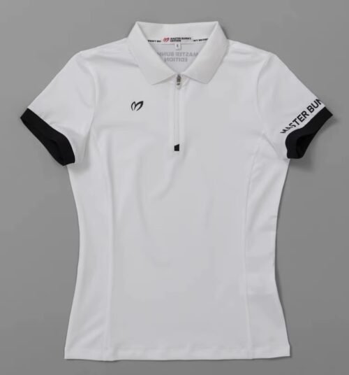 Golf women's short sleeve Polo Shirt with zipper collar outdoors slim fit sports jersey - Image 6