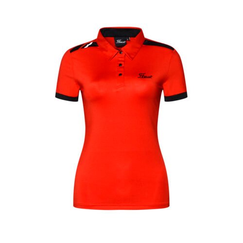 Solid color golf jerseys women's golf apparel outdoor sports jerseys polo shirts - Image 3