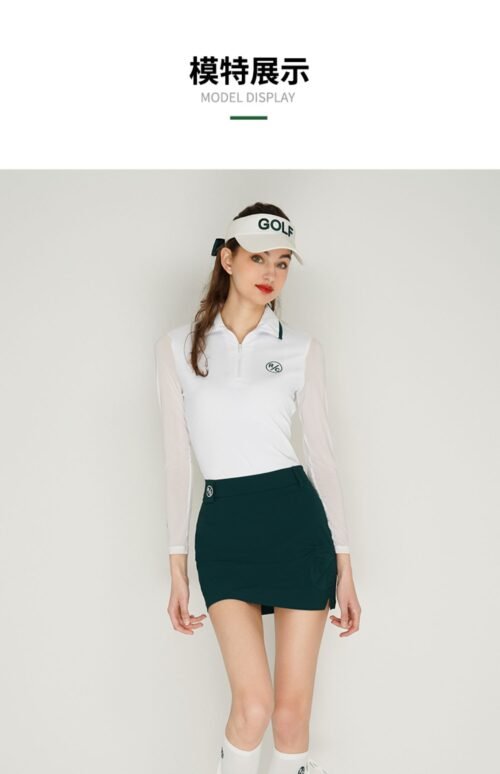 Golf women's base shirt summer thin cool long sleeved polo shirt