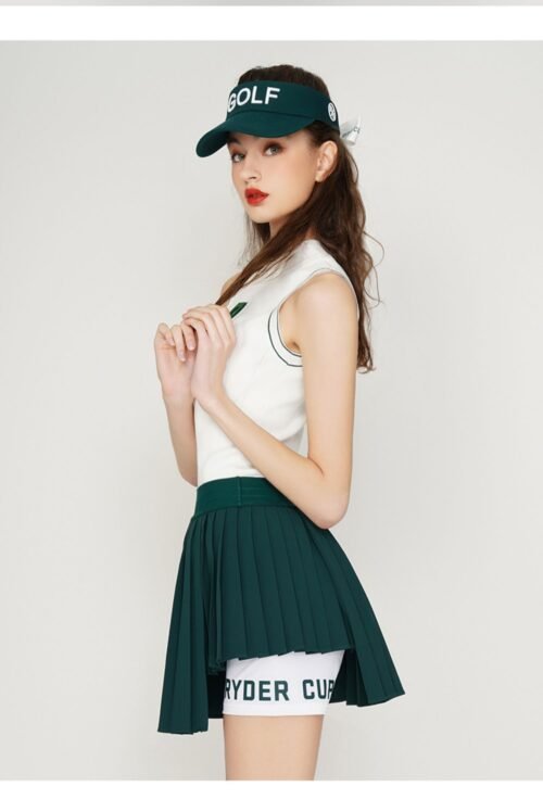 Golf suit women's short skirt personality sports fashion pleated skirt A-line skirt - Image 4