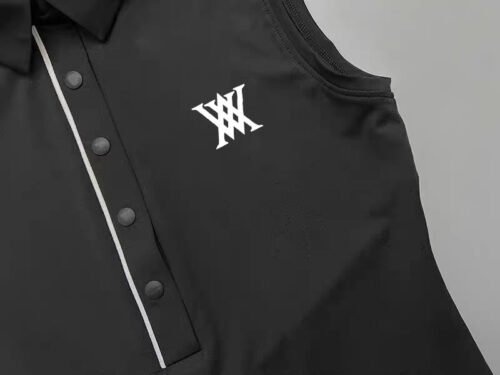 Golf Women's Summer Breathable Elastic Sleeveless outdoor versatile sports zipper polo shirt - Image 6