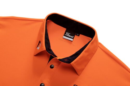 Golf clothing golf men's short sleeved T-shirt outdoor sports breathable quick drying moisture polo shirt - Image 6
