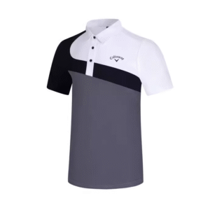 Men's Summer Polo Shirt Cotton Golf Shirt Breathable Short Sleeves Polos Button-down Polo Shirt Solid Color Polo