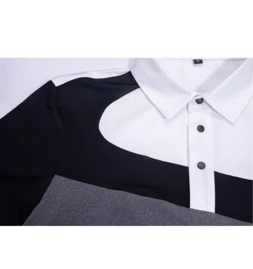 Men's Summer Polo Shirt Cotton Golf Shirt Breathable Short Sleeves Polos Button-down Polo Shirt Solid Color Polo - Image 6